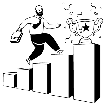 Illustration for building a promotion case by documenting wins and demonstrating next-level impact